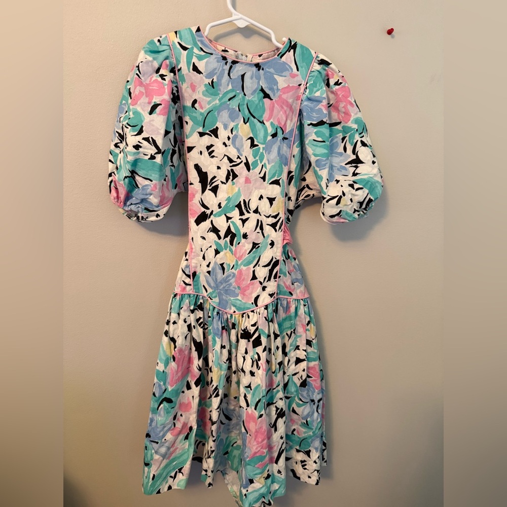 Ruth of Carolina Vintage Floral Puff Sleeve Dress